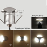 3 واط مصباح مدفون مدمج LED مستقطب مقاوم للماء IP67 مصباح قوقعة سلحفاة خارجي للحديقة والعشب، ضوء دافئ 3000 كلفن Q3 ضوء بثلاثة اتجاهات، ضوء دافئ 3000 كلفن Q3