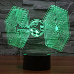 7 Color Discoloration Creative Visual Stereo Lamp Desk Lamp Night Light, TIE Fighter Style