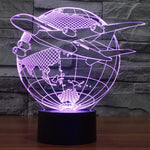 7 Colour Discoloration Creative Visual Stereo Lamp Desk Lamp Night Light, Fly out of Asia Style