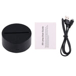 7 Colour Discoloration Creative Visual Stereo Lamp Desk Lamp Night Light, Fly out of Asia Style