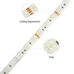 300 مصباح LED SMD 5050 إضاءة ملونة تحكم عن بعد عبر تطبيق يعمل مع أليكسا وجوجل هوم