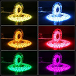 300 مصباح LED SMD 5050 إضاءة ملونة تحكم عن بعد عبر تطبيق يعمل مع أليكسا وجوجل هوم