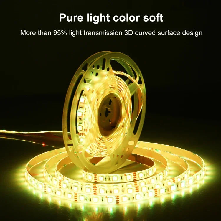 300 مصباح LED SMD 5050 إضاءة ملونة تحكم عن بعد عبر تطبيق يعمل مع أليكسا وجوجل هوم