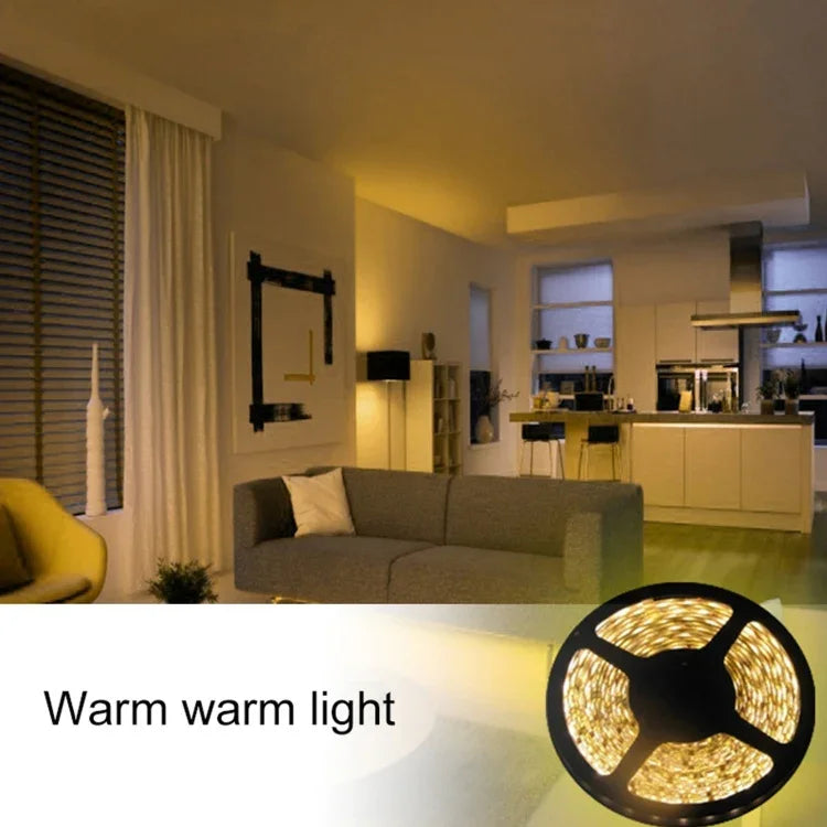 300 مصباح LED SMD 5050 إضاءة ملونة تحكم عن بعد عبر تطبيق يعمل مع أليكسا وجوجل هوم