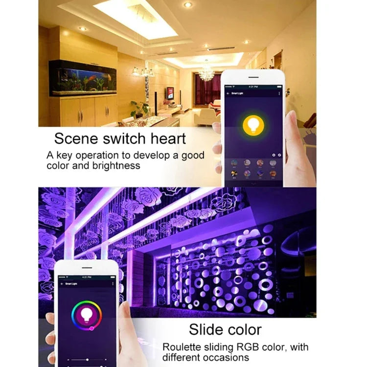 300 مصباح LED SMD 5050 إضاءة ملونة تحكم عن بعد عبر تطبيق يعمل مع أليكسا وجوجل هوم