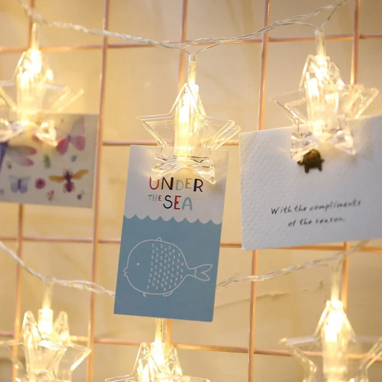 سلسلة أضواء 20 LED تعمل عبر USB، إضاءة زخرفية لتعليق الصور في المنزل، حفلات DIY، حفلات الزفاف، زينة عيد الميلاد، 3 أمتار USB