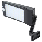 مصباح جداري شمسي منزلي خارجي 12 واط مع 56 مصباح LED SMD 2835، مقاوم للماء IP65، تحكم عن بعد، حساس حركة الإنسان