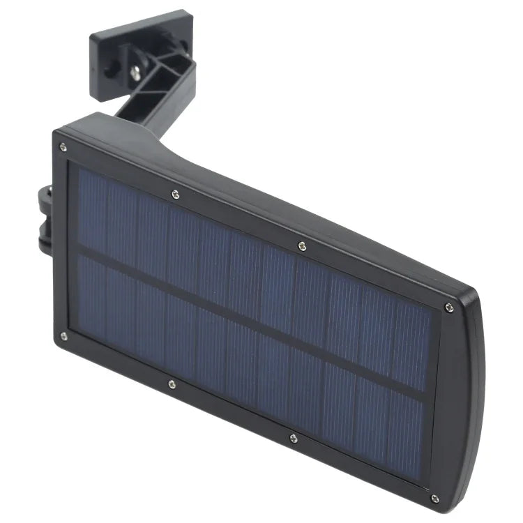 مصباح جداري شمسي منزلي خارجي 12 واط مع 56 مصباح LED SMD 2835، مقاوم للماء IP65، تحكم عن بعد، حساس حركة الإنسان