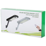 مصباح جداري شمسي منزلي خارجي 12 واط مع 56 مصباح LED SMD 2835، مقاوم للماء IP65، تحكم عن بعد، حساس حركة الإنسان