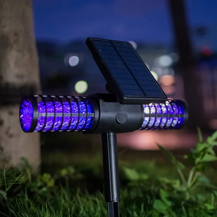 مصباح قاتل البعوض الشمسي SZ-16008 خارجي مقاوم للماء IP65، LED، فخ بعوض للحديقة، مصباح مزخرف للحديقة