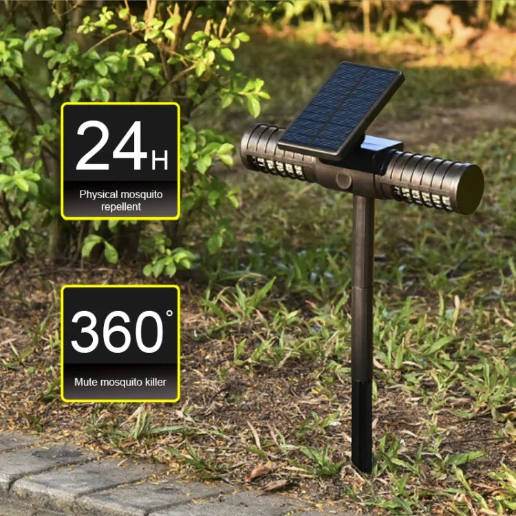 مصباح قاتل البعوض الشمسي SZ-16008 خارجي مقاوم للماء IP65، LED، فخ بعوض للحديقة، مصباح مزخرف للحديقة