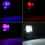 مصابيح تحذير وامضة حمراء وزرقاء 24 LED SMD5730 بقوة 30 واط، 2400 لومن، 6000-6500 كلفن، محمولة مع حامل