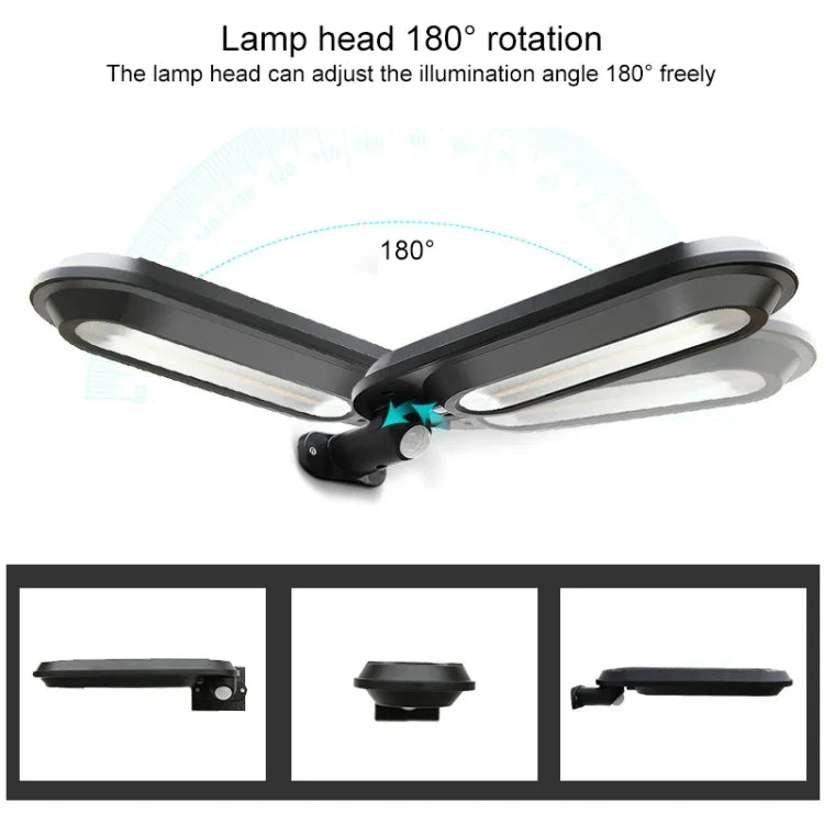 مصباح حديقة يعمل بالطاقة الشمسية مقاوم للماء IP65 مع 18 LED و600LM وضوء استشعار الجسم وضوء شارع