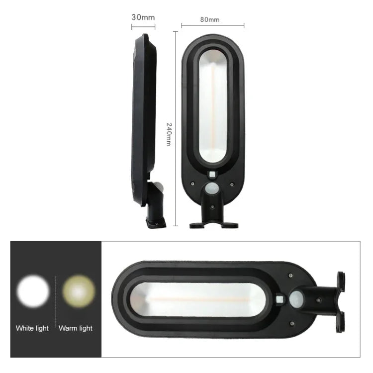 مصباح حديقة يعمل بالطاقة الشمسية مقاوم للماء IP65 مع 18 LED و600LM وضوء استشعار الجسم وضوء شارع