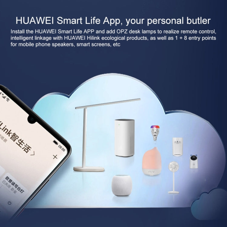 مصباح مكتب ذكي أصلي من هواوي OPPLE LED قابل للطي قابل للتعديل للقراءة، أضواء سطوع، يدعم HUAWEI HiLink