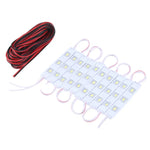 30 مصباح LED 5630 SMD وحدات إضاءة بيضاء مقاومة للماء، طول الكابل 5م، تيار مستمر 12 فولت، 30 مصباح LED 5630 SMD