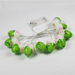 10 لمبات LED على شكل بيض عيد الفصح لطيفة، مصباح زخرفي للعيد