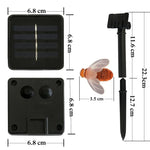 6.5 متر، 30 LED، ضوء أبيض دافئ يعمل بالطاقة الشمسية على شكل نحلة، مصباح سلسلة زخرفي خارجي مع لوحة شمسية 100mA / 1.2V، 30 LED