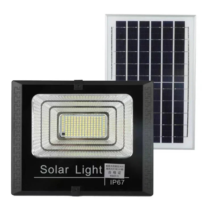 كشاف طاقة شمسية مقاوم للماء IP67 بقوة 10W و100 LED مع تحكم عن بعد، 10W