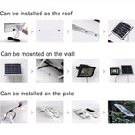كشاف طاقة شمسية مقاوم للماء IP67 بقوة 10W و100 LED مع تحكم عن بعد، 10W