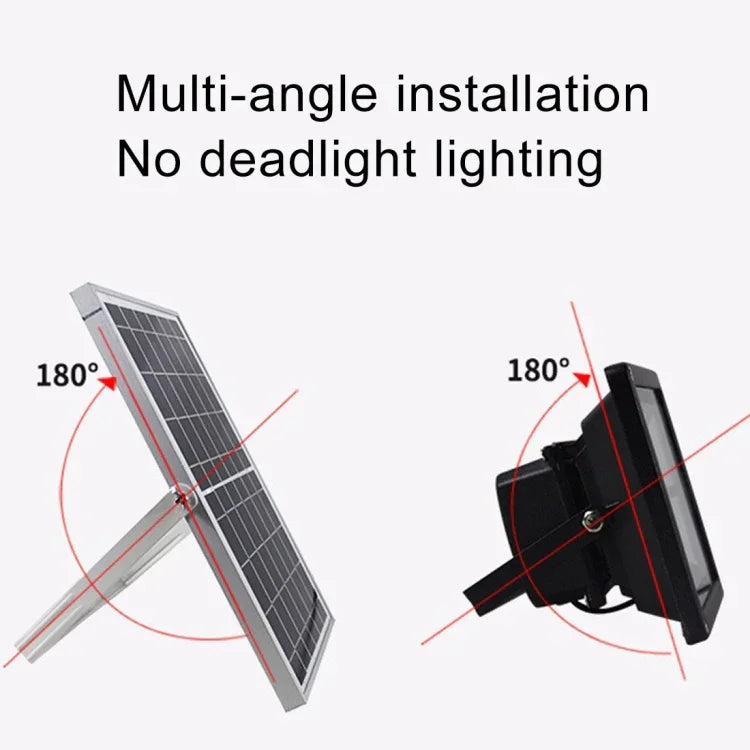كشاف طاقة شمسية مقاوم للماء IP67 بقوة 30W و170 LED مع تحكم عن بعد، 30W