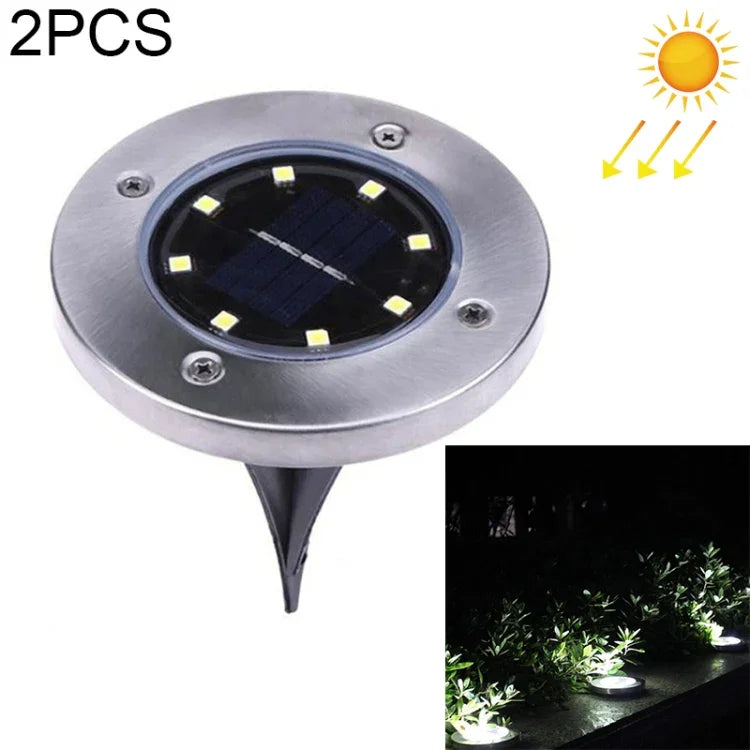 مصباح أرضي SMD 5050 خارجي لمسار الحديقة وأرضية التزيين LED، 8 LED ضوء أبيض، 8 LED ضوء أبيض دافئ