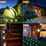 مصباح أرضي SMD 5050 خارجي لمسار الحديقة وأرضية التزيين LED، 8 LED ضوء أبيض، 8 LED ضوء أبيض دافئ