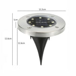 مصباح أرضي SMD 5050 خارجي لمسار الحديقة وأرضية التزيين LED، 8 LED ضوء أبيض، 8 LED ضوء أبيض دافئ