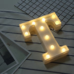 إضاءة عطلات LED دافئة بيضاء تعمل بالبطارية، للوقوف أو التعليق، A، N، B، O، C، P، D، Q، E، R، F، G، T، U، V، I، W، J، K، X، L، M، Z