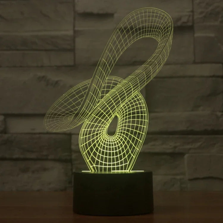 7 Color Discoloration Creative Visual Stereo Lamp Desk Lamp Night Light, 2869 Abstract Style