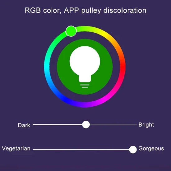 مصباح 14 LED 3000K+RGB 1050 لومن يعمل مع Alexa وGoogle Home، تيار متردد 230 فولت