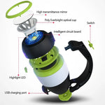 مصباح تخييم LED محمول يدوي بشحن USB بقوة 5W مع وظيفة بنك طاقة (أخضر)، LED6908، LED6908L، LED6908R
