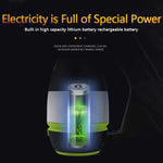مصباح تخييم LED محمول يدوي بشحن USB بقوة 5W مع وظيفة بنك طاقة (أخضر)، LED6908، LED6908L، LED6908R