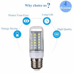مصباح LED 56 قطعة SMD 5730، تيار متردد 220 فولت، 5 واط ضوء أبيض 220 فولت، 5 واط ضوء أبيض دافئ 220 فولت