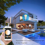 مصباح 6000K+RGB 600 لومن يعمل مع Alexa وGoogle Home، تيار متردد 175-255 فولت