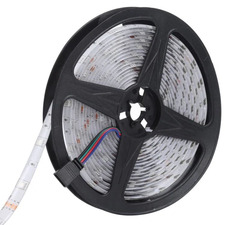 5م 150 مصباح LED SMD 5050 شريط إضاءة RGB مقاوم للماء IP65 مع بلوتوث وجهاز تحكم عن بعد بـ 24 مفتاح، قابس الاتحاد الأوروبي، 5م 150 مصباح LED IP65