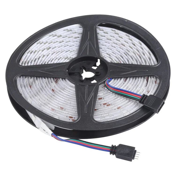 5م 150 مصباح LED SMD 5050 شريط إضاءة RGB مقاوم للماء IP65 مع بلوتوث وجهاز تحكم عن بعد بـ 24 مفتاح، قابس الاتحاد الأوروبي، 5م 150 مصباح LED IP65