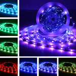 شريط إضاءة RGB مقاوم للماء IP44 بطول 10 م و300 LED SMD 5050 مع جهاز تحكم عن بعد بـ 24 مفتاح، قابس الاتحاد الأوروبي، 10 م 300 LED IP44
