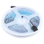 شريط إضاءة RGB مقاوم للماء IP44 بطول 20 م و600 LED SMD 5050 مع جهاز تحكم عن بعد بلوتوث + موسيقى بـ 24 مفتاح، قابس الاتحاد الأوروبي، 20 م 600 LED IP44