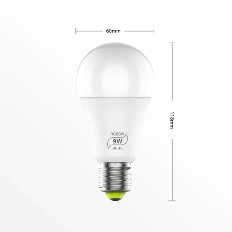 لمبة ذكية LED 9W 110V E27 RGBCW واي فاي، إضاءة ذكية لاسلكية لأتمتة المنزل، 110V