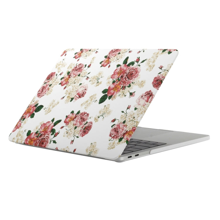 غطاء حماية بلاستيكي مزخرف بنمط الوردة الصينية لجهاز Macbook Pro الجديد 2016 بحجم 15.4 بوصة A1707