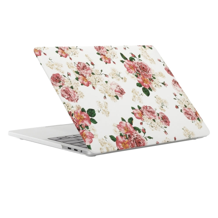 غطاء حماية بلاستيكي مزخرف بنمط الوردة الصينية لجهاز Macbook Pro الجديد 2016 بحجم 15.4 بوصة A1707