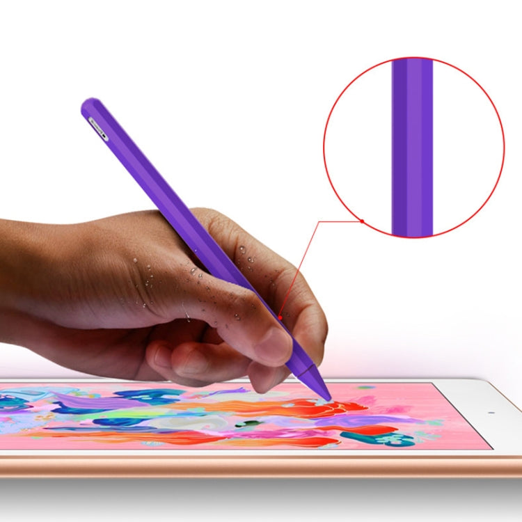 قلم ستايلس مع غطاء حماية من السيليكا جل لـ Apple Pencil 2