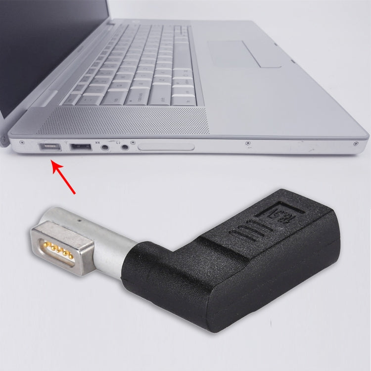 محول شحن أنثى USB-C / Type-C إلى ذكر 5 دبابيس MagSafe 1 (على شكل L)، Type-C إلى MagSafe 1