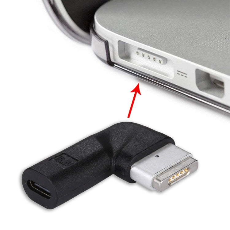 محول شحن أنثى USB-C / Type-C إلى ذكر 5 دبابيس MagSafe 2 (على شكل T)، Type-C إلى MagSafe 2