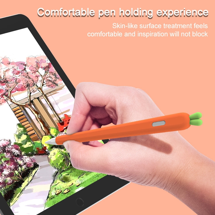 غطاء حماية سيليكون على شكل جزرة لقلم Apple Pencil 2 من LOVE MEI، لقلم Apple Pencil 2