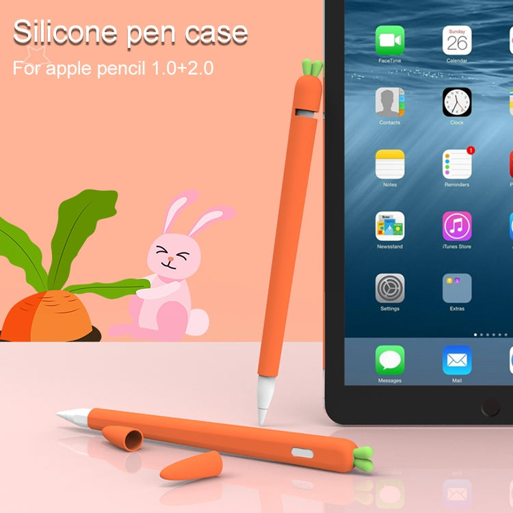 غطاء حماية سيليكون على شكل جزرة لقلم Apple Pencil 2 من LOVE MEI، لقلم Apple Pencil 2