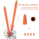 LOVE MEI غطاء حماية سيليكون لقلم Apple Pencil 1 على شكل جزرة، لقلم Apple Pencil 1