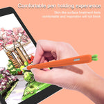 LOVE MEI غطاء حماية سيليكون لقلم Apple Pencil 1 على شكل جزرة، لقلم Apple Pencil 1