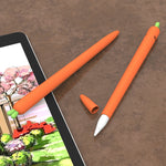 LOVE MEI غطاء حماية سيليكون لقلم Apple Pencil 1 على شكل جزرة، لقلم Apple Pencil 1